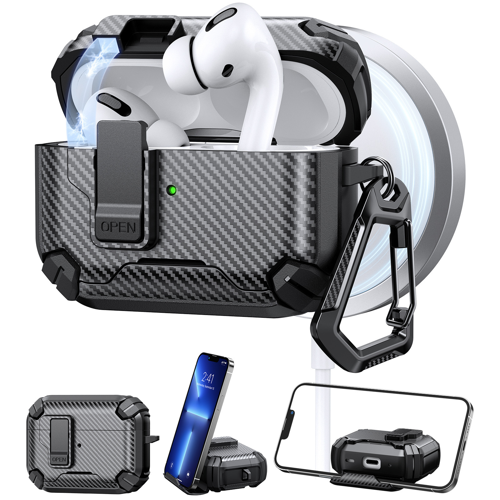 适用苹果airpods4保护壳支架新款