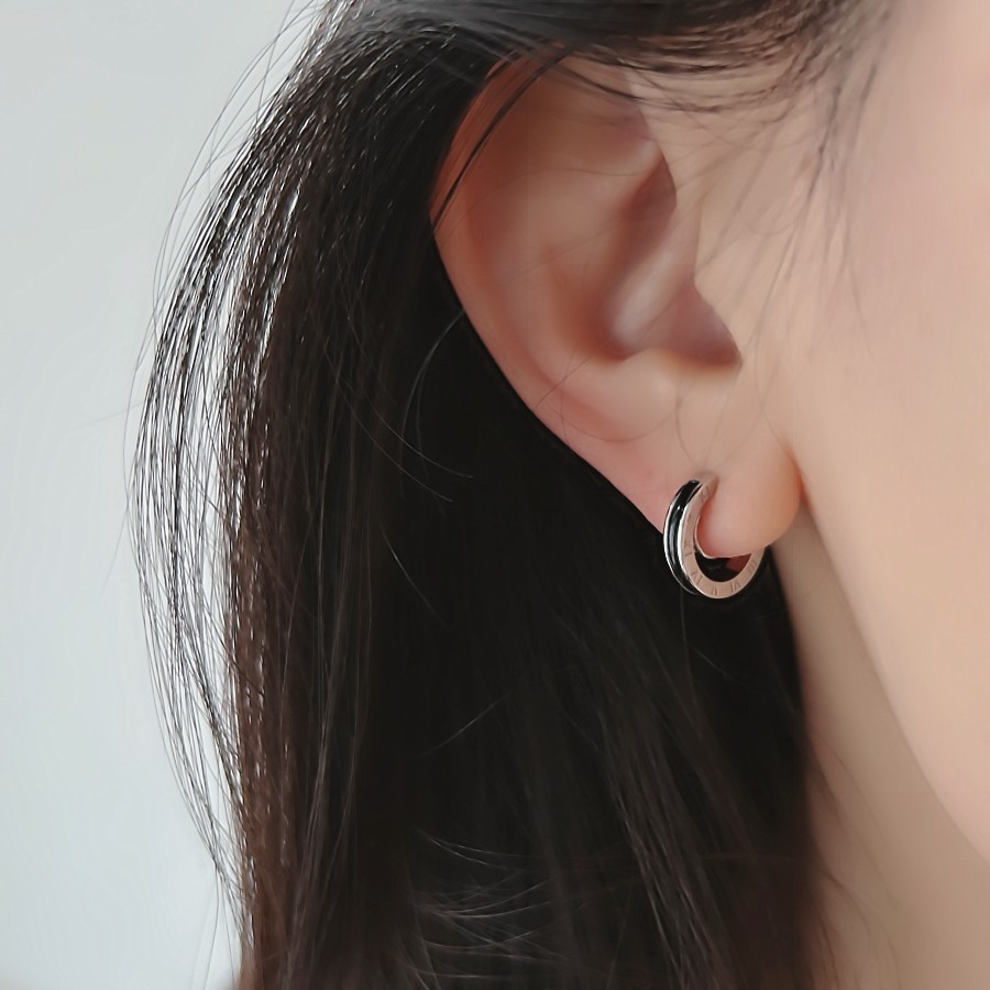 港风简约百搭小巧C圈蚊香盘耳夹