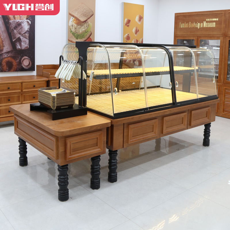 2025款伦敦贝果博物馆英式面包柜展示柜开放式中岛柜蛋糕店展示架