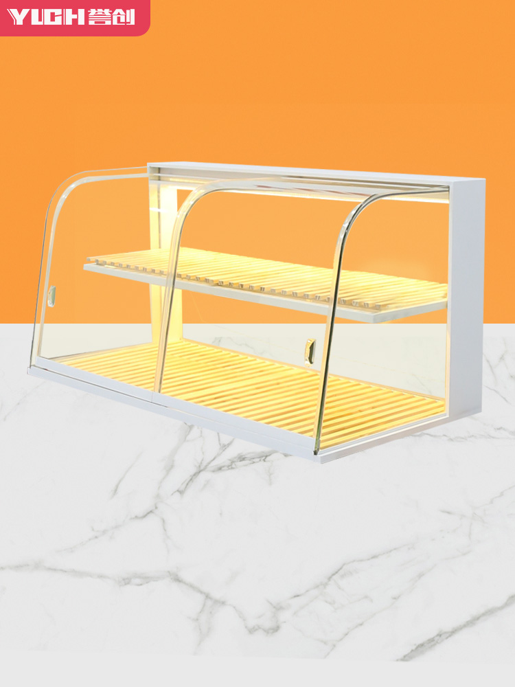 25弧形面包框架铁架子玻璃柜金属展示柜蛋糕店面包柜小型台面定制