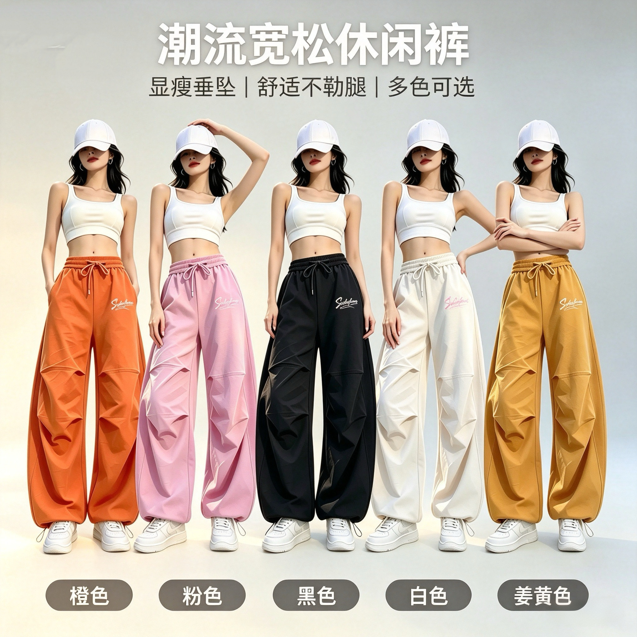 2026夏季新款高品质/广场舞爵士舞宽松运动跳舞长裤表演团体裤