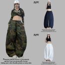 新款 休闲炫彩迷彩阔腿显瘦舞蹈裤 广场舞裤 时尚 SCK伞兵裤 2026春季