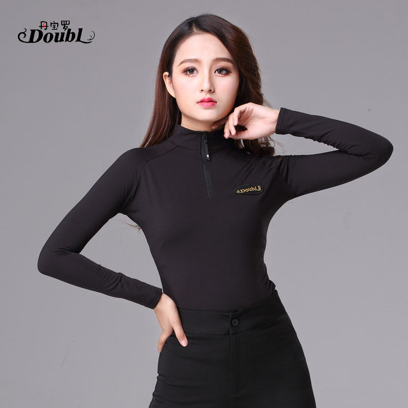 丹宝罗摩登舞上衣舞蹈服拉丁舞练功服女大码交谊舞跳舞国标舞舞衣
