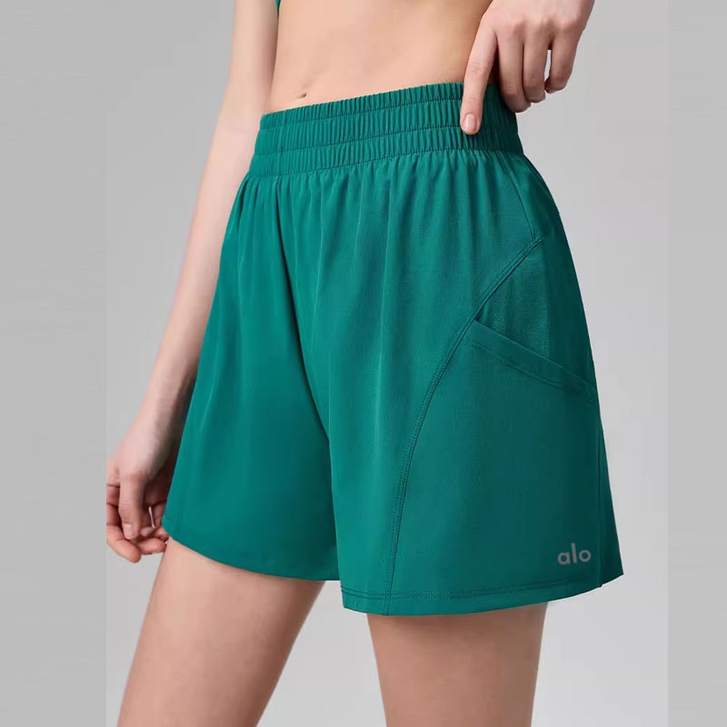 ALOUSAYOGA防走光瑜伽短裤女速干透气口袋运动假两件跑步健身裤夏
