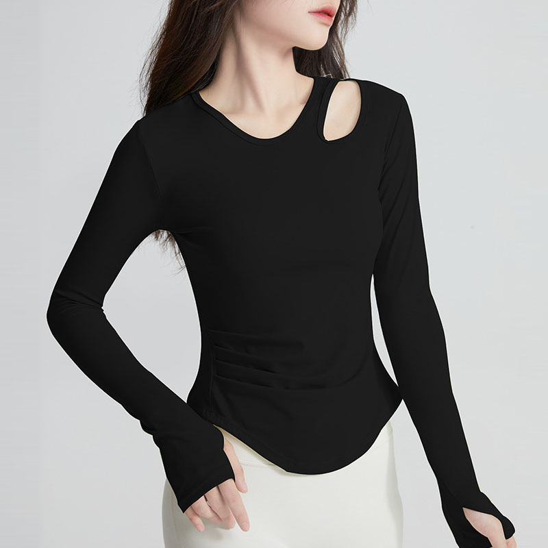 alo带胸垫春秋瑜伽服健身长袖女