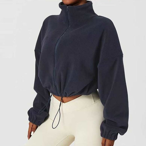 ALO户外加绒保暖羊羔绒健身外套