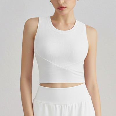 ALO罗纹固定杯运动瑜伽服背心女