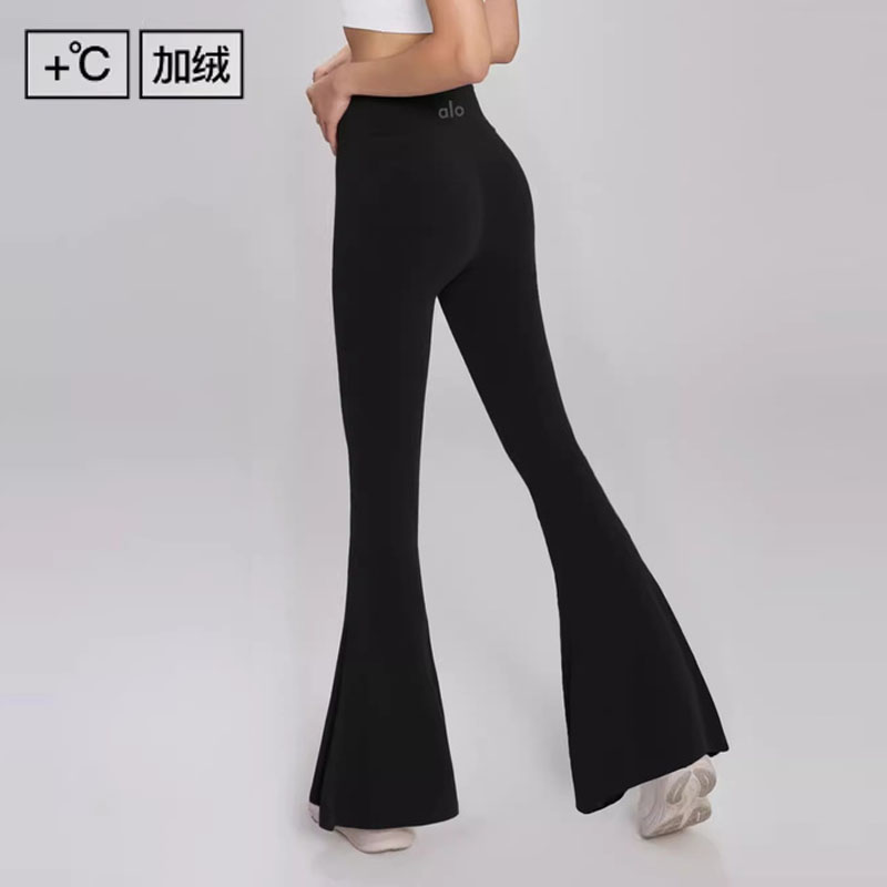 ALOUSAYOGA秋冬加绒恒温瑜伽喇叭裤女提臀显瘦保暖微喇运动健身裤