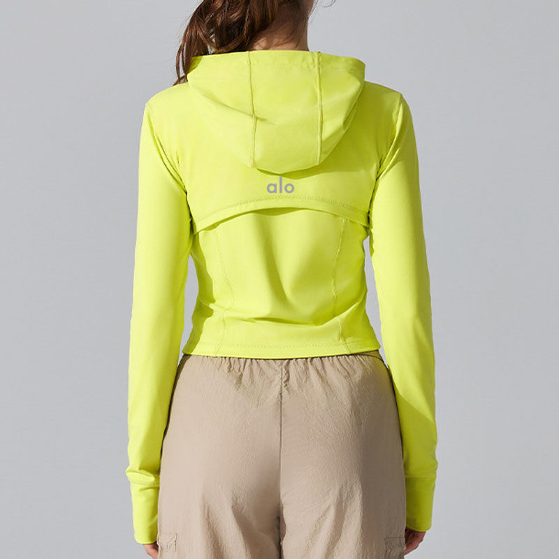 ALO春秋户外连帽修身运动外套女