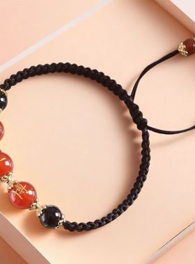 红玛瑙手链情侣款闺蜜生日礼物