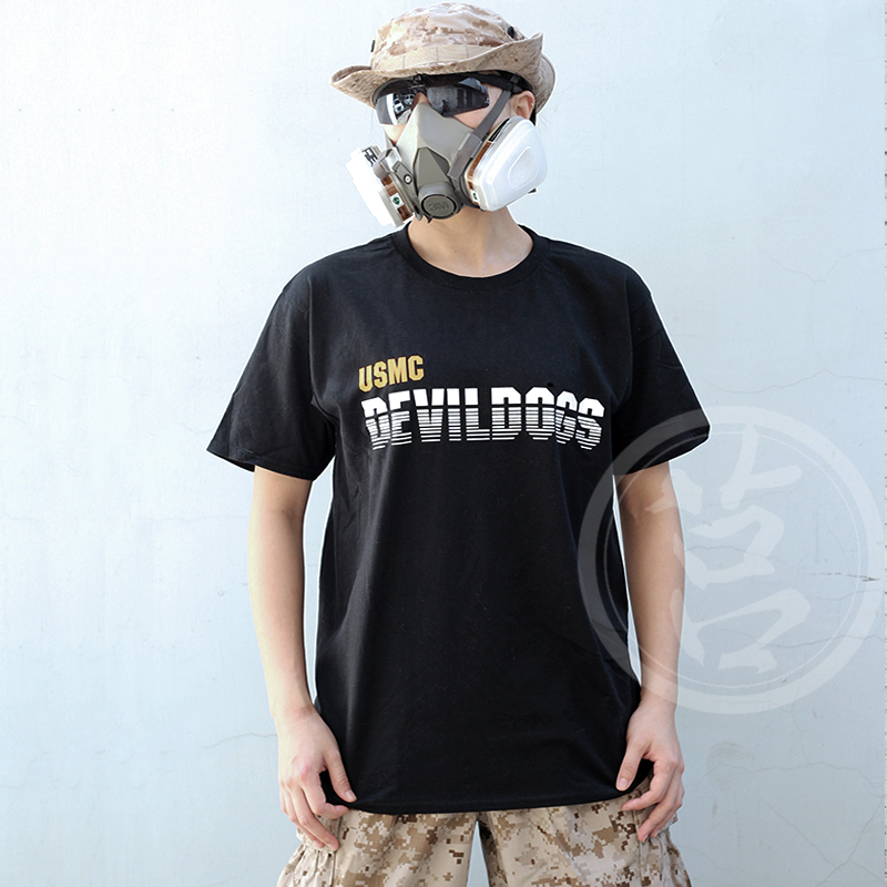 【莒墨堂】美国海军陆战队昵称地狱犬USMC Devil Dog军事主题T恤-封面