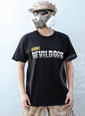 【莒墨堂】美国海军陆战队昵称地狱犬USMC Devil Dog军事主题T恤