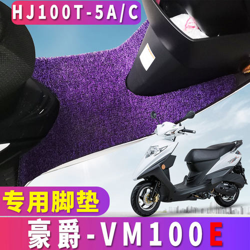 适用于铃木豪爵VM100E国四踏板车丝圈睿之星脚踏垫 HJ100T-5C/5A - 封面