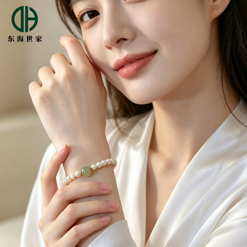 东海世家淡水珍珠手链女图片