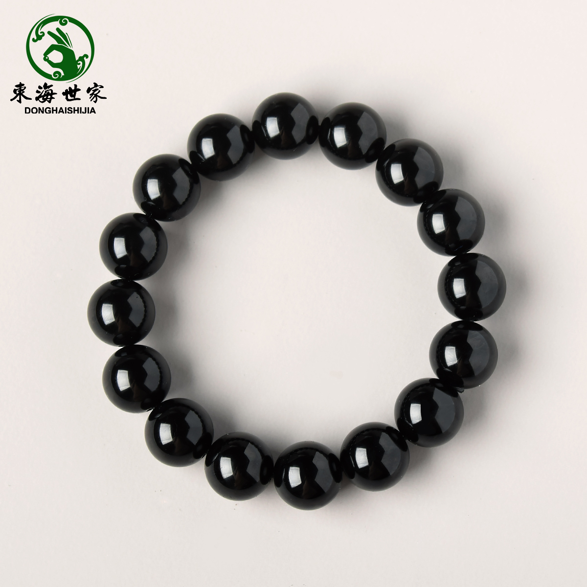 手串乌金黑曜石东海水晶玛瑙女