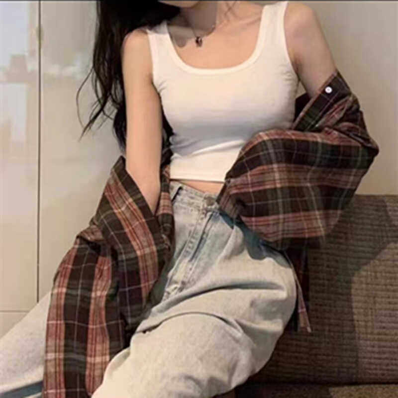新款小吊带背心女外穿网红甜辣内搭打底性感纯棉短款露脐上衣女潮