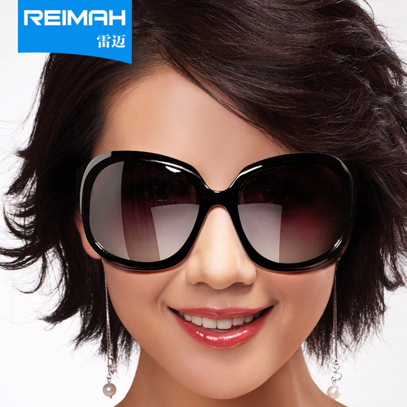 女士太阳镜女潮大框眼镜复古优雅墨镜眼睛圆脸长脸偏光镜中性色片