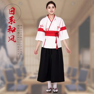日式料理店工作装和风日料店迎宾工衣居酒屋女服务员寿司店工作服