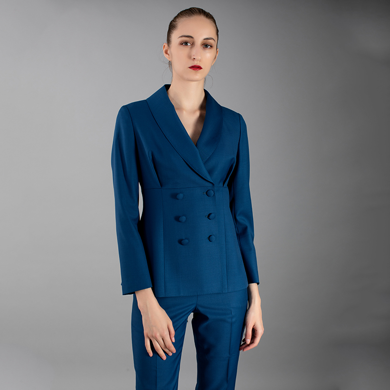 春季双排扣时尚修身显瘦商务工作服女西装宴会礼服职业装西服套装