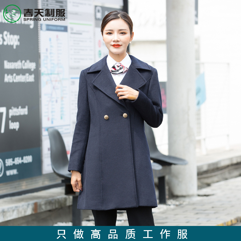 冬季职业装毛呢女大衣工作服