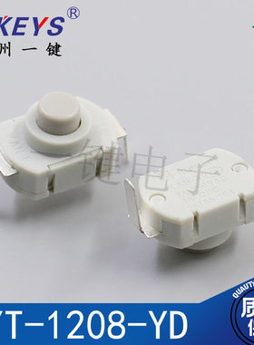 YT-1208-YD 强光台灯手电筒LG-15B一开一关 2脚插脚按钮自锁开关