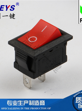 15X21二脚二档船型开关KCD1-101-2P红盖饮水机电子秤配件