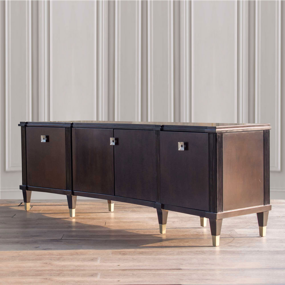 现代美式新古典电视柜弧面茶几柜