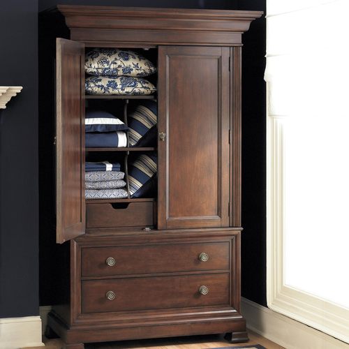 经典樱桃木复古做旧豪华主卧衣柜