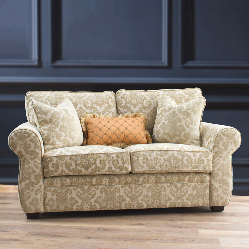 圣奇尼皮尔斯美式雪尼尔香草绿布艺两人双人情侣沙发客厅奢华整装