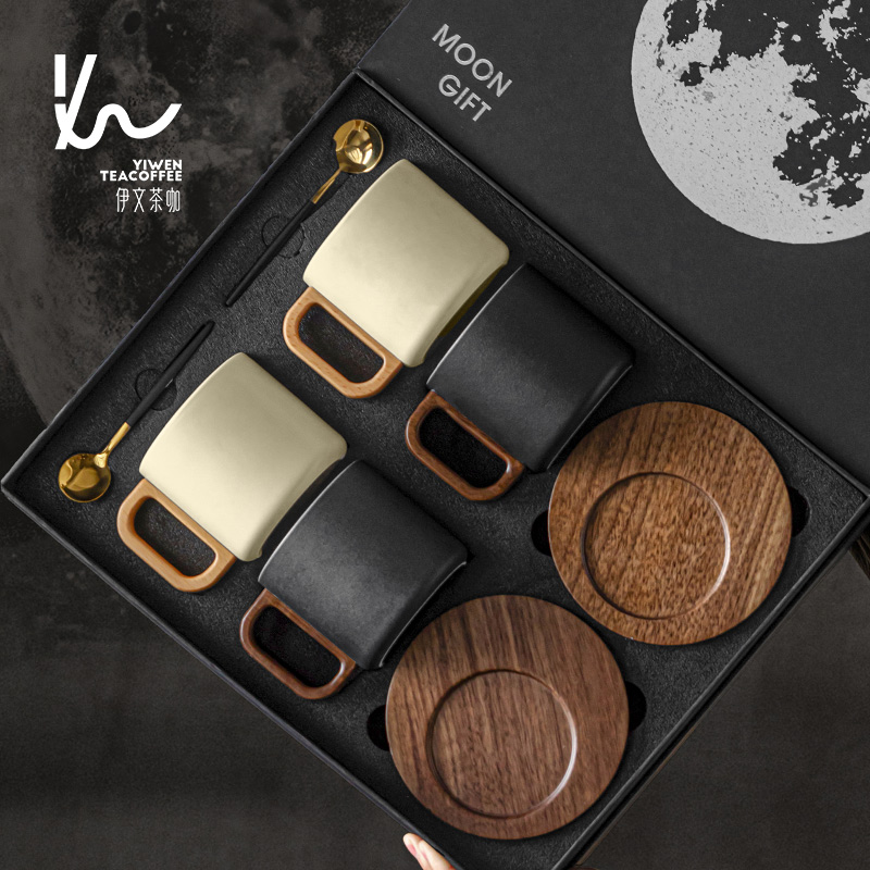 伊文陶瓷咖啡杯碟套装乔迁礼物