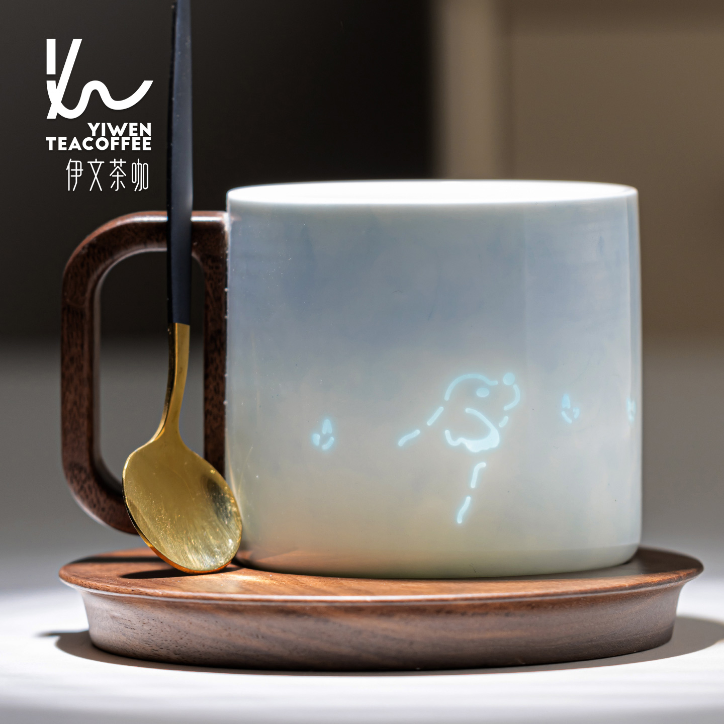 伊文陶瓷玲珑咖啡杯碟套装家用高档轻奢下午茶拿铁杯子定制送闺蜜
