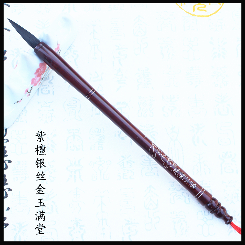 胎毛笔婴儿纪念品北京上门理发胎发笔现场制作 金玉满堂