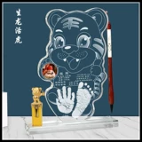 Браслет из кварца, отпечатки рук и ног для хранения пуповины, кисть для письма ручной работы, год кролика