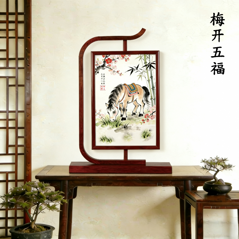 胎毛绣北京上门胎发制作胎毛笔脐带章胎毛刺绣马年苏绣双面胎发绣