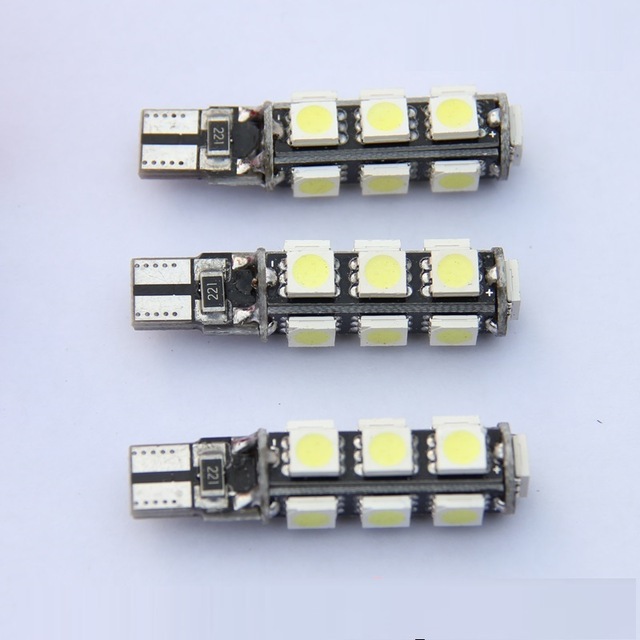 工厂直销 汽车LED灯 T10 5050 13SMD 解码 LED示宽灯 阅读灯