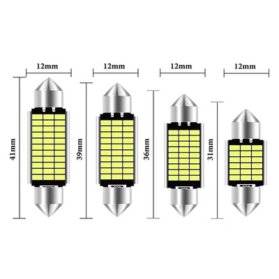汽车led车顶灯cnabus双尖 3014 31/36/39/41mm解码阅读灯 牌照灯