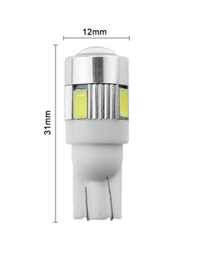 汽车LED示宽灯T10 6SMD 5630 LED阅读灯改装车门灯带透镜