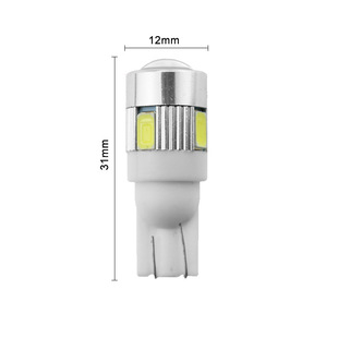 LED阅读灯改装 5630 车门灯带透镜 6SMD 汽车LED示宽灯T10