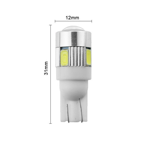 汽车LED示宽灯T10 6SMD 5630 LED阅读灯改装车门灯带透镜