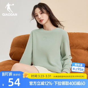 舒适套头衫 加绒保暖上衣圆领时尚 女 新款 乔丹运动卫衣女2025年冬季