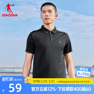 新款 夏季 爸爸装 休闲透气短袖 运动速干男t 乔丹商务Polo衫 T恤衫 男士