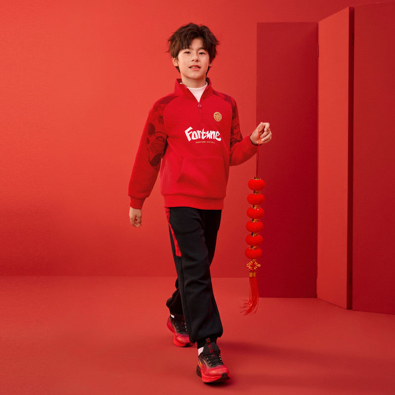 【才骅加马】乔丹儿童装男女童运动套装2026马年新年款红色拜年服,童装/婴儿装/亲子装,套装,淘宝优惠券,粉丝福利购,淘宝优惠卷