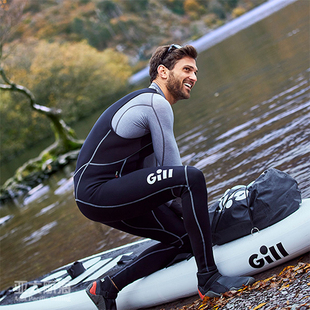 新款GILL专业航海装备保暖湿服小艇冲浪户外连体背带下水潜水服男