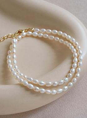 百搭独特设计感法式复古珍珠项链