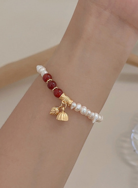 新中式两世欢莲蓬珍珠手链高级感