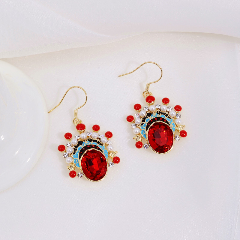 925 Chinese style Acial makeup in Beijing Opera Peking Opera Blues Popularity Earrings Earrings Retro bride Ruby Earringsin the Accessories/Fashion Jewelry, Earring , Earring  category - from Buy2taobao.com to provide professional Taobao agent buy service