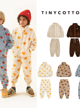 现货 西班牙 tinycottons 22aw 秋冬新款 儿童保暖羊羔绒夹克长裤