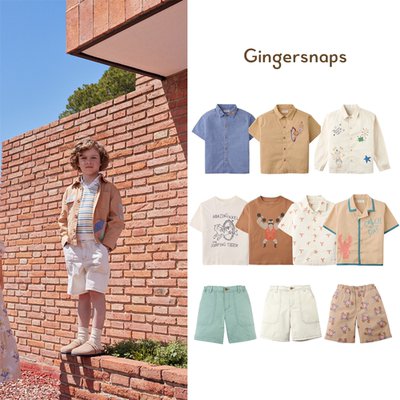 现货 Gingersnaps 25ss 春夏新款可爱百搭舒适衬衣短裤套装