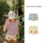 西班牙 Tinycottons 23ss 现货 春夏儿童时髦洋气可爱牛仔短裤 子