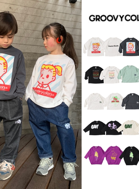 现货 日本 GROOVY COLORS 23aw osamu原田治联名款 儿童长袖T恤
